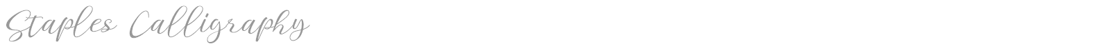 Staples Calligraphy font preview